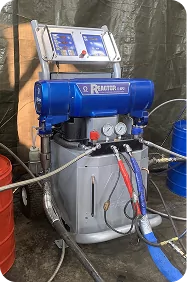 High-pressure spray reactor on site